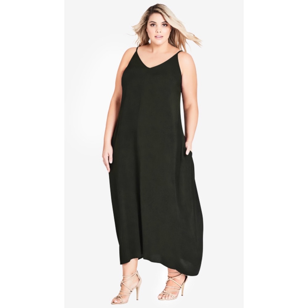 NEW CITY CHIC V Neck Maxi Dress